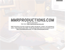 Tablet Screenshot of mmrproductions.com